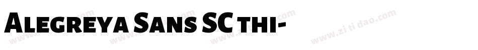 Alegreya Sans SC thi字体转换